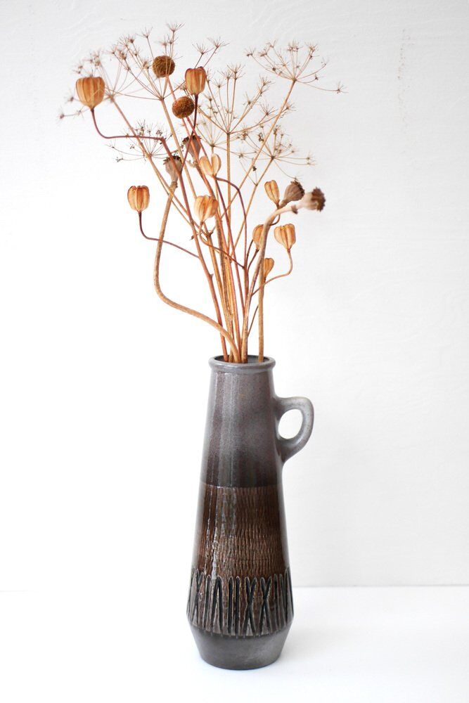 Mid-century modern art ceramic vases by Ingrid Atterberg for Upsala-Ekeby, 1970s, set of 2