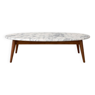 Vintage Scandinavian coffee table in marble