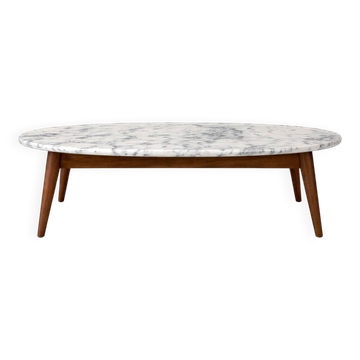 Vintage Scandinavian coffee table in marble