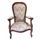 Large fauteuil voltaire "en violon" louis-philippe en noyer