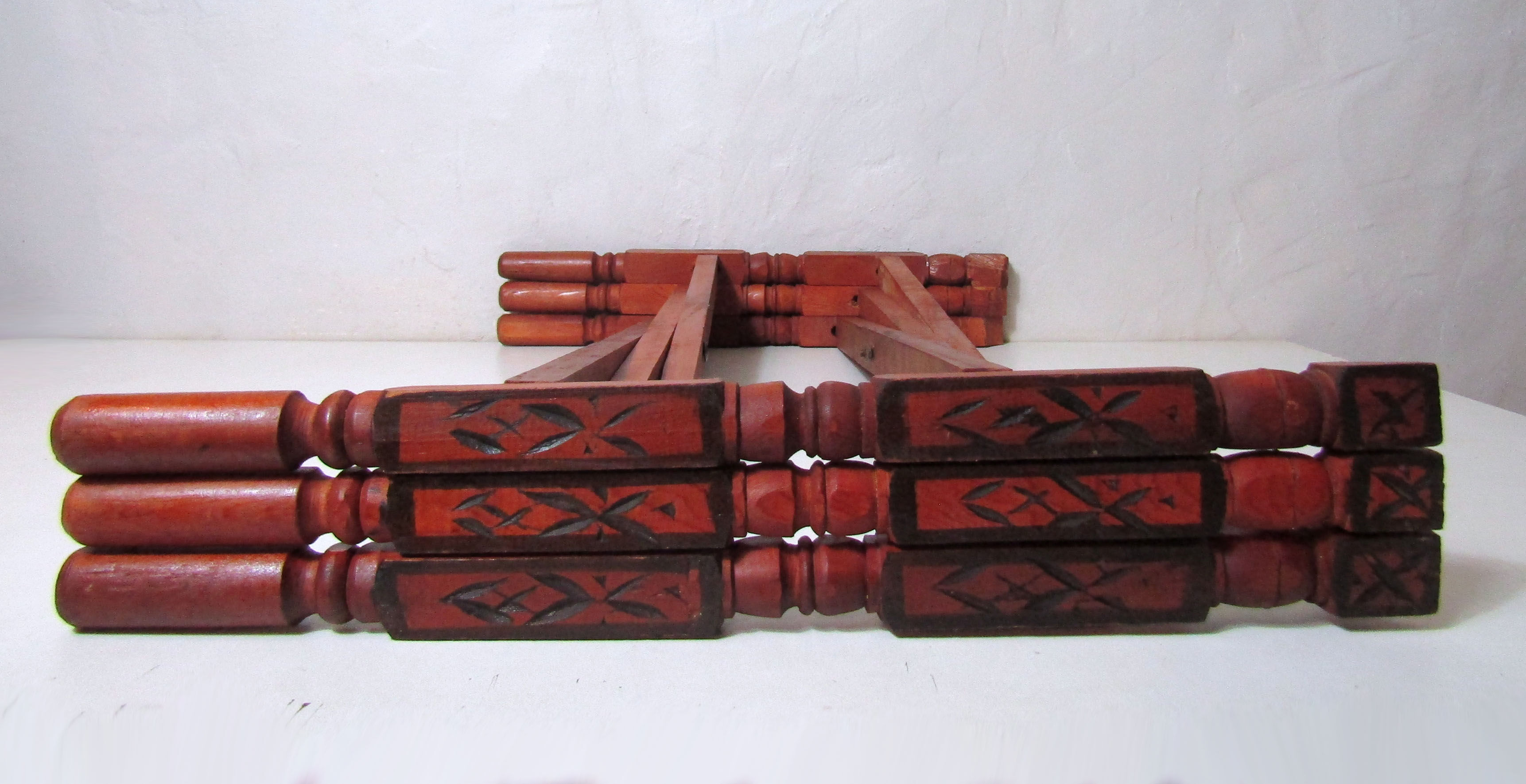 oriental coffee table Moroccan gilded brass etched 80cm ethnic