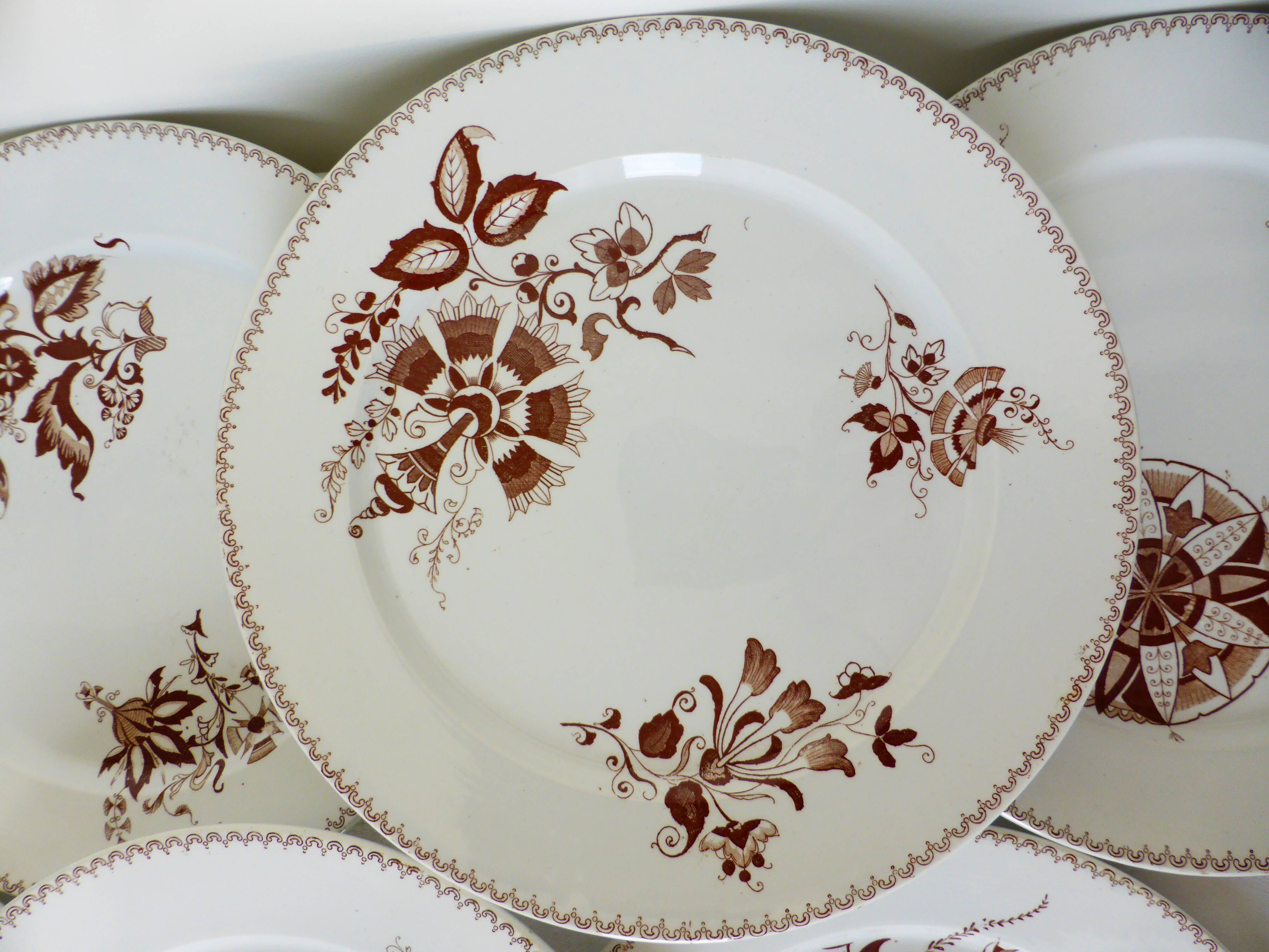 6 flat plates of Sarreguemines Danish model 210410