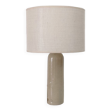 Lampe grès et jute écrue