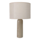 Lampe grès et jute écrue