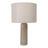 Lampe grès et jute écrue