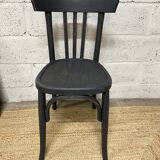matte black bistro chair with a patina