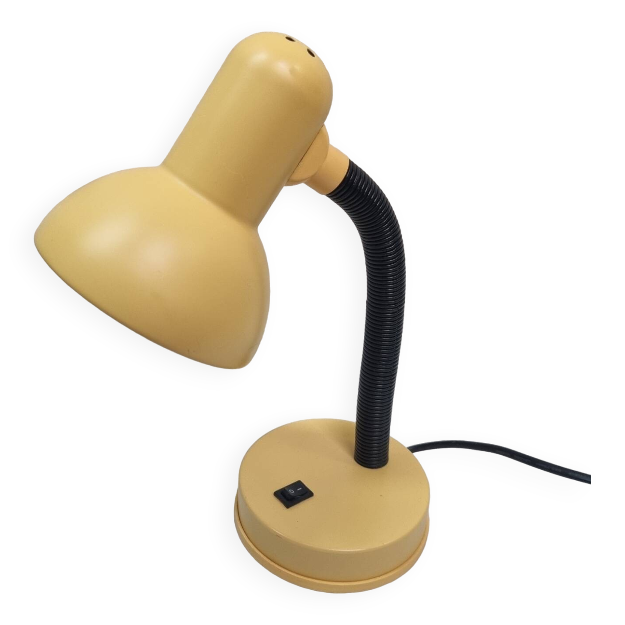 Yellow metal desk lamp