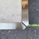 Brass and travertine coffee table