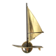 Vintage brass windsurfing wall lamp
