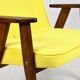 366 armchair in yellow velvet by Józef Chierowski, 1970s