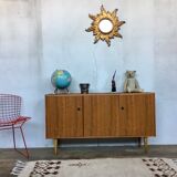 Sideboard - walnut - 50/60 - Scandinavian style - spindle feet