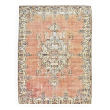 Red & Orange Large Turkish Vintage Rug, 261x351Cm