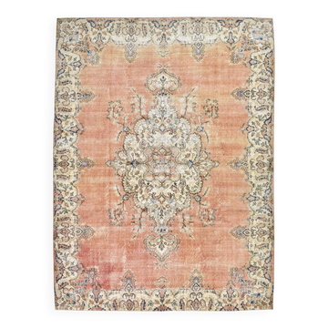 Red & Orange Large Turkish Vintage Rug, 261x351Cm