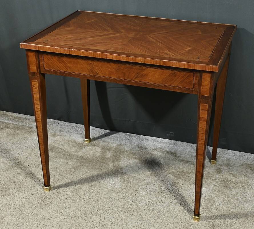 Small Marquetry Desk Table, Louis XVI style – 2nd part of the 19th century