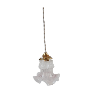Suspension lampe tulipe ancienne