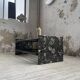 80s Italian marble and glass coffee table