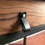 Wooden and black desk