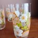 Set of 5 floral orangeade glasses