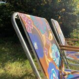 Chaises de camping pliantes années 70 , chaises de jardin terrasse