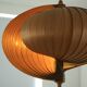 Lampe de plafond Nautilus en bois attribuée à Hans Agne Jakobsson, années 1960.