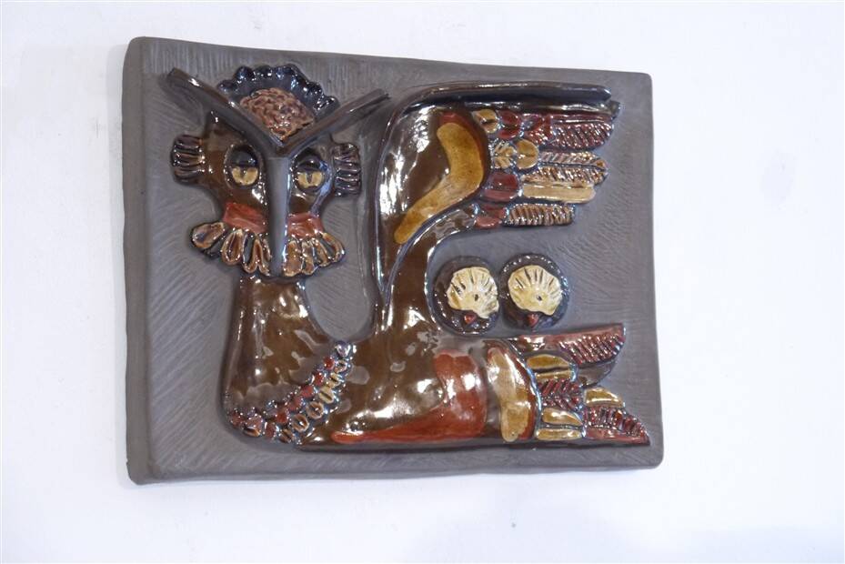 Swedish ceramic plaque by Gantofta 1960