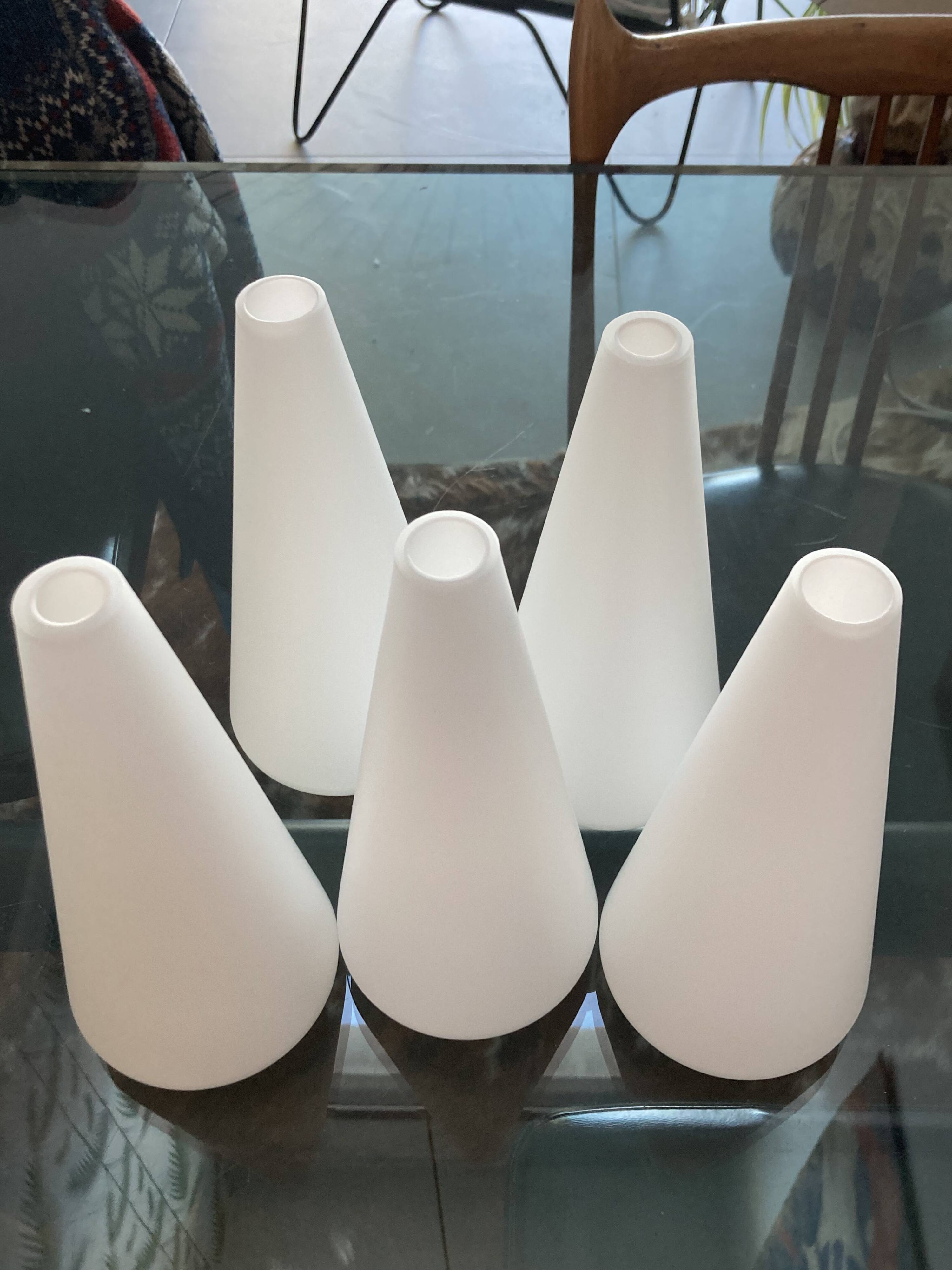 Set of 5 opaline tulips