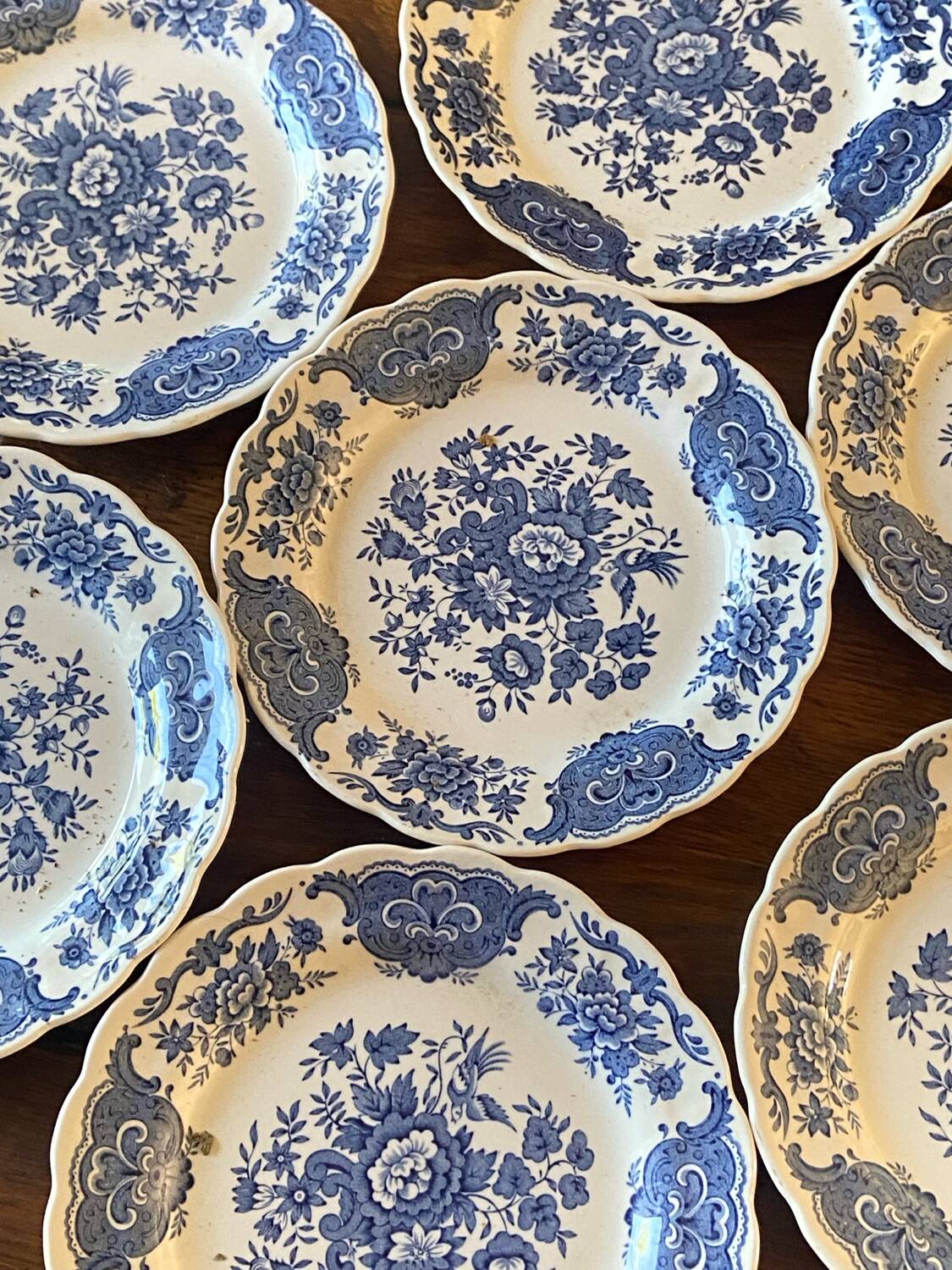 Ridgeway 12-piece dessert plate set – Windsor pattern – earthenware