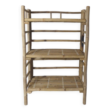 étagère pliable en rotin