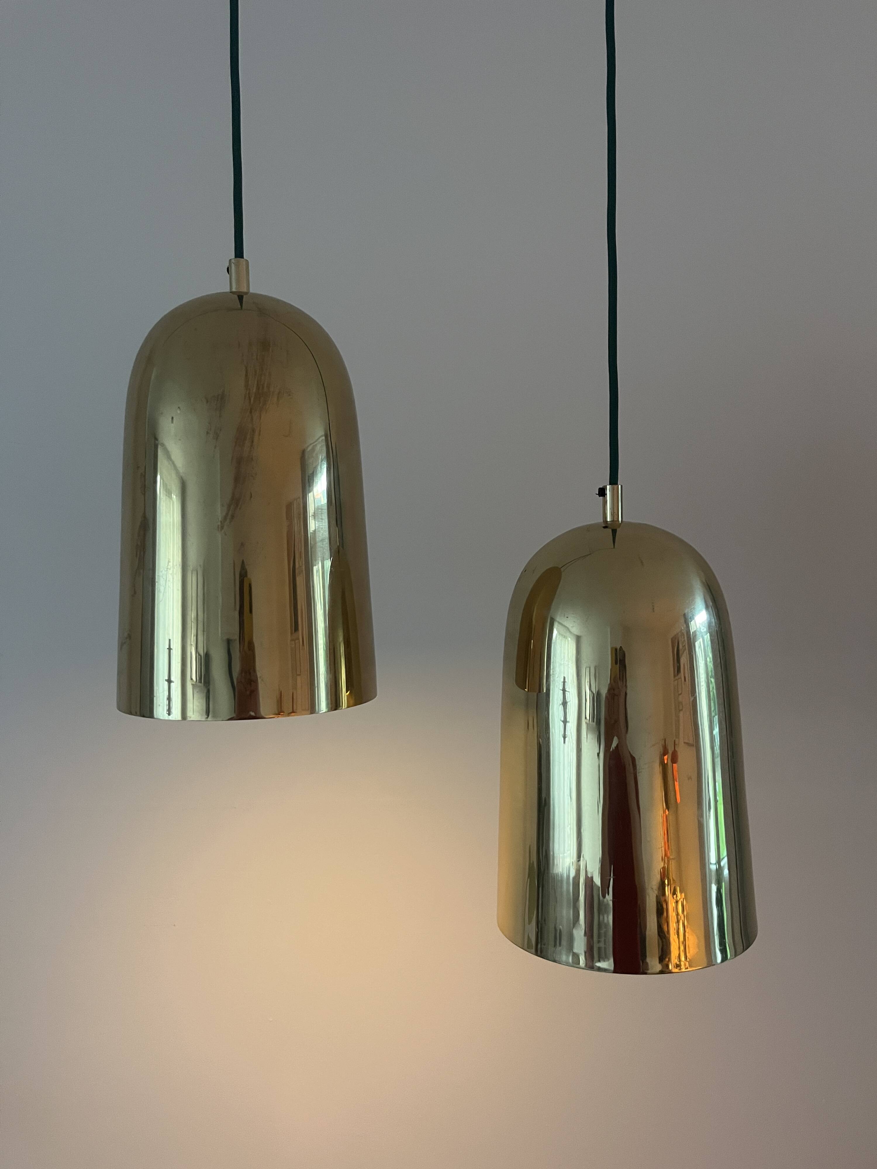 Vintage Danish Brass pendants - set of 2