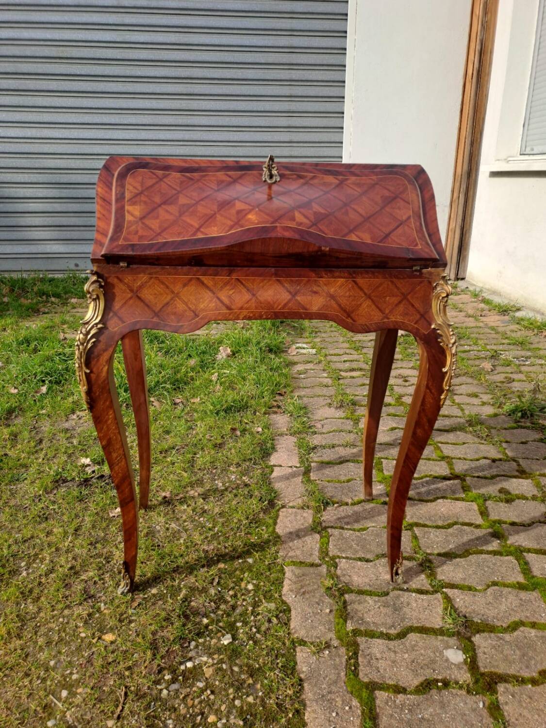 Marquetry writing desk