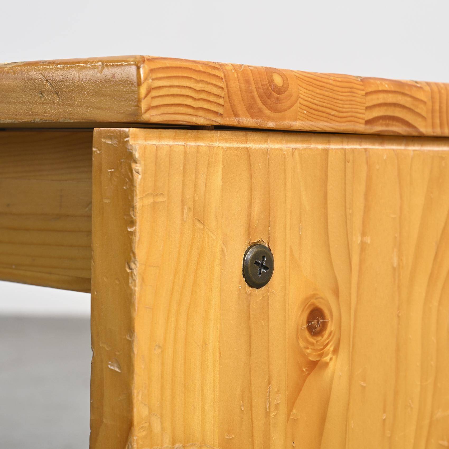 Solid pine bench, Les Arcs 1600, France