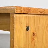 Solid pine bench, Les Arcs 1600, France