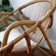 Vintage rattan "shell" armchair