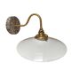 Applique murale en opaline blanche et terrazzo