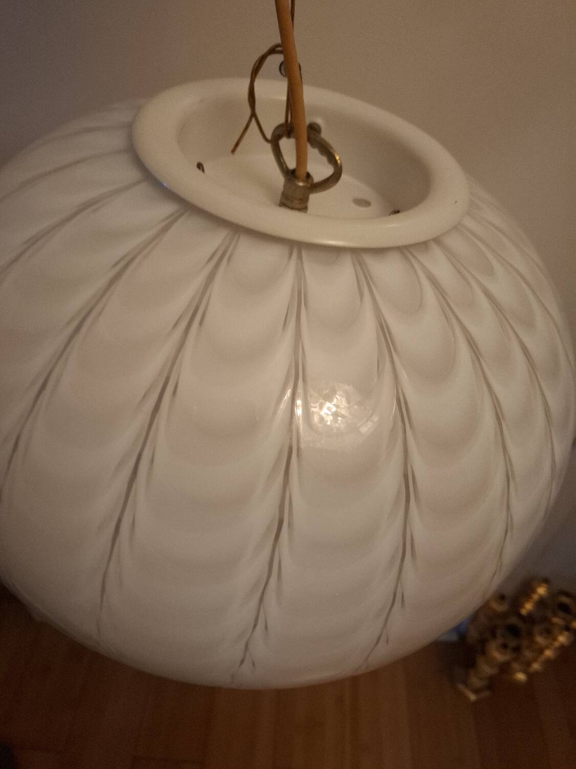 Vintage 70'S pendant light by Fabbian for Mazzega, Italy