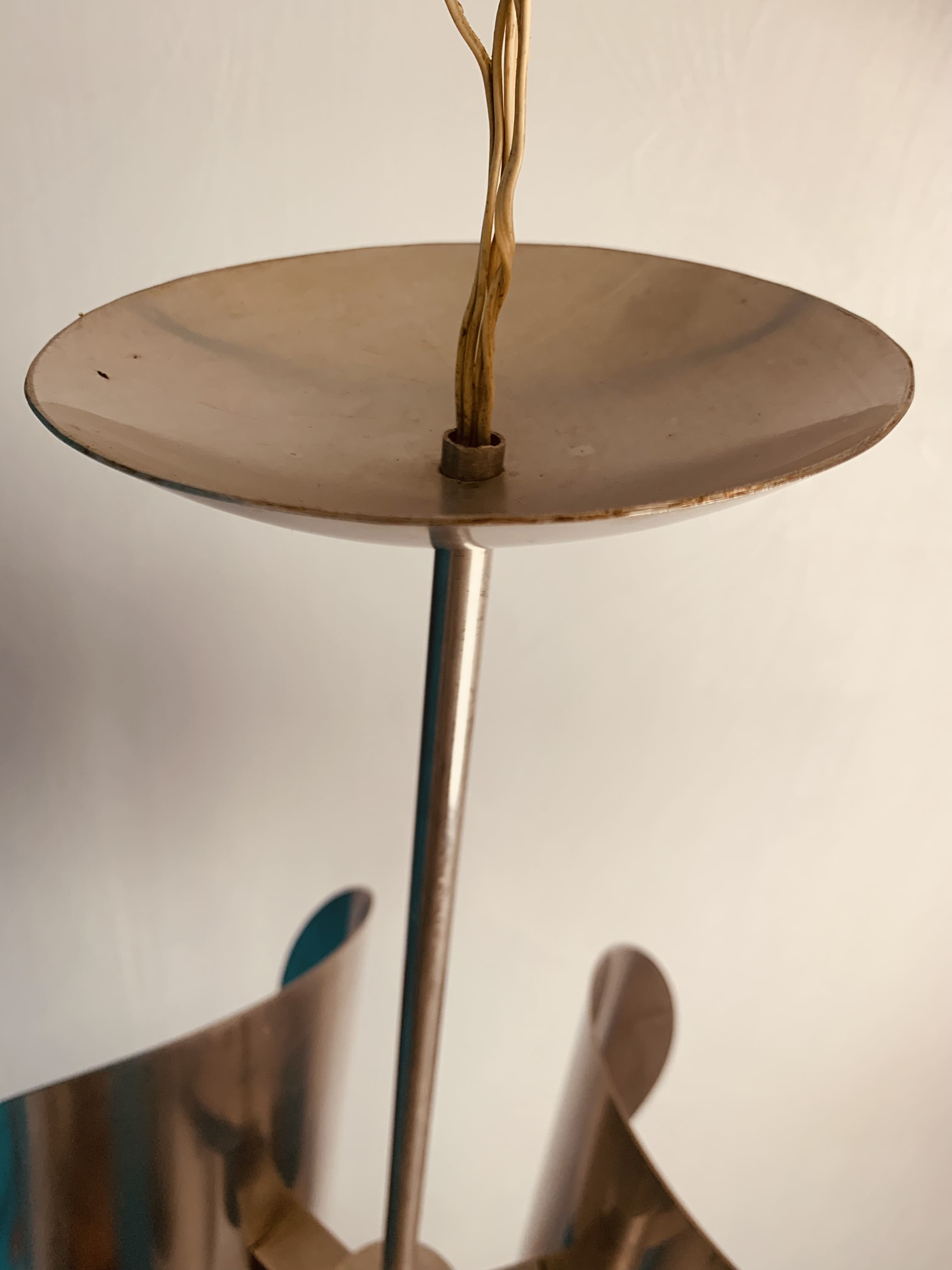 Space Age Chrome Chandelier - 3 Lights