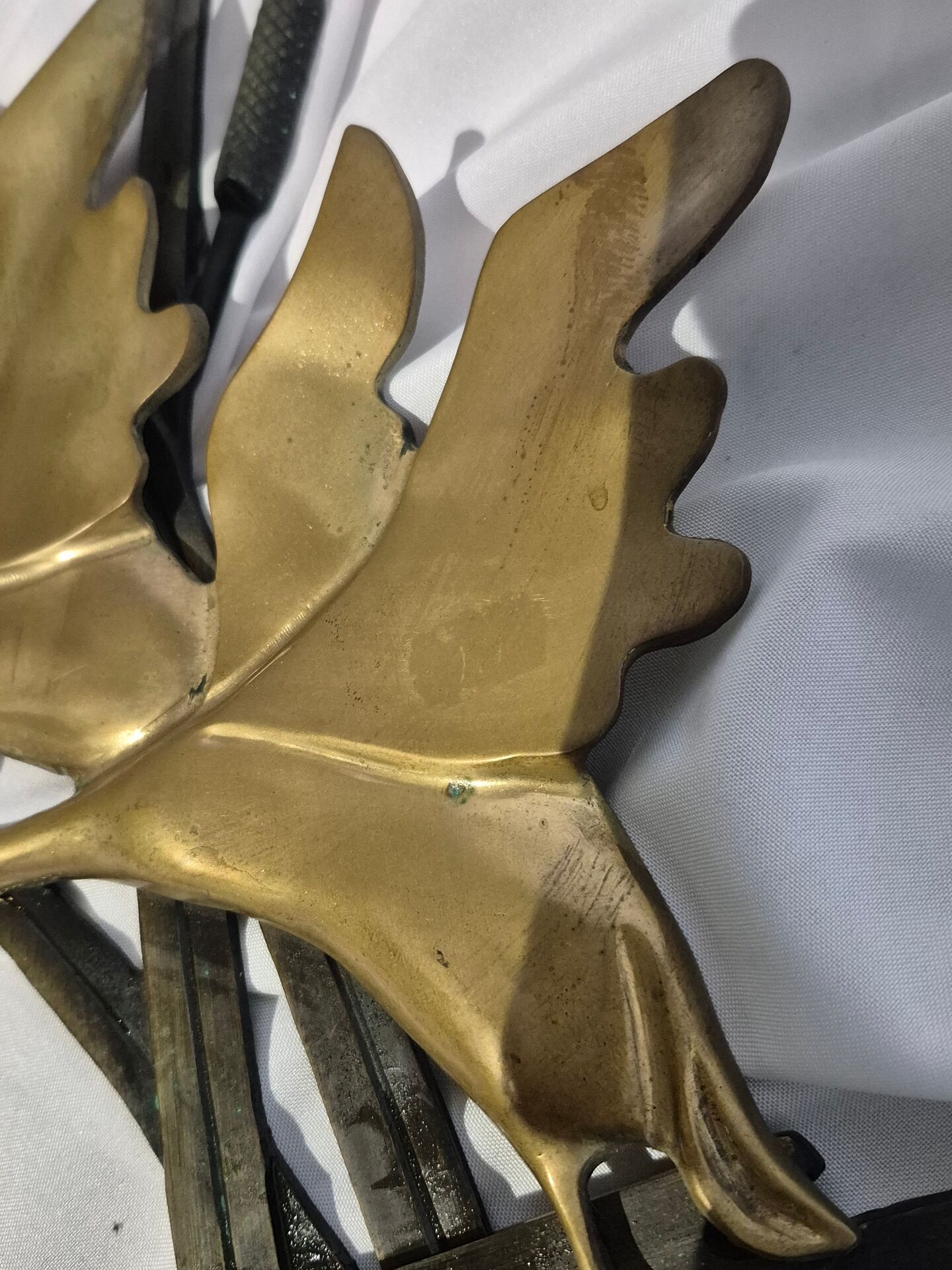 Hollywood regency brass wall sculpture birds