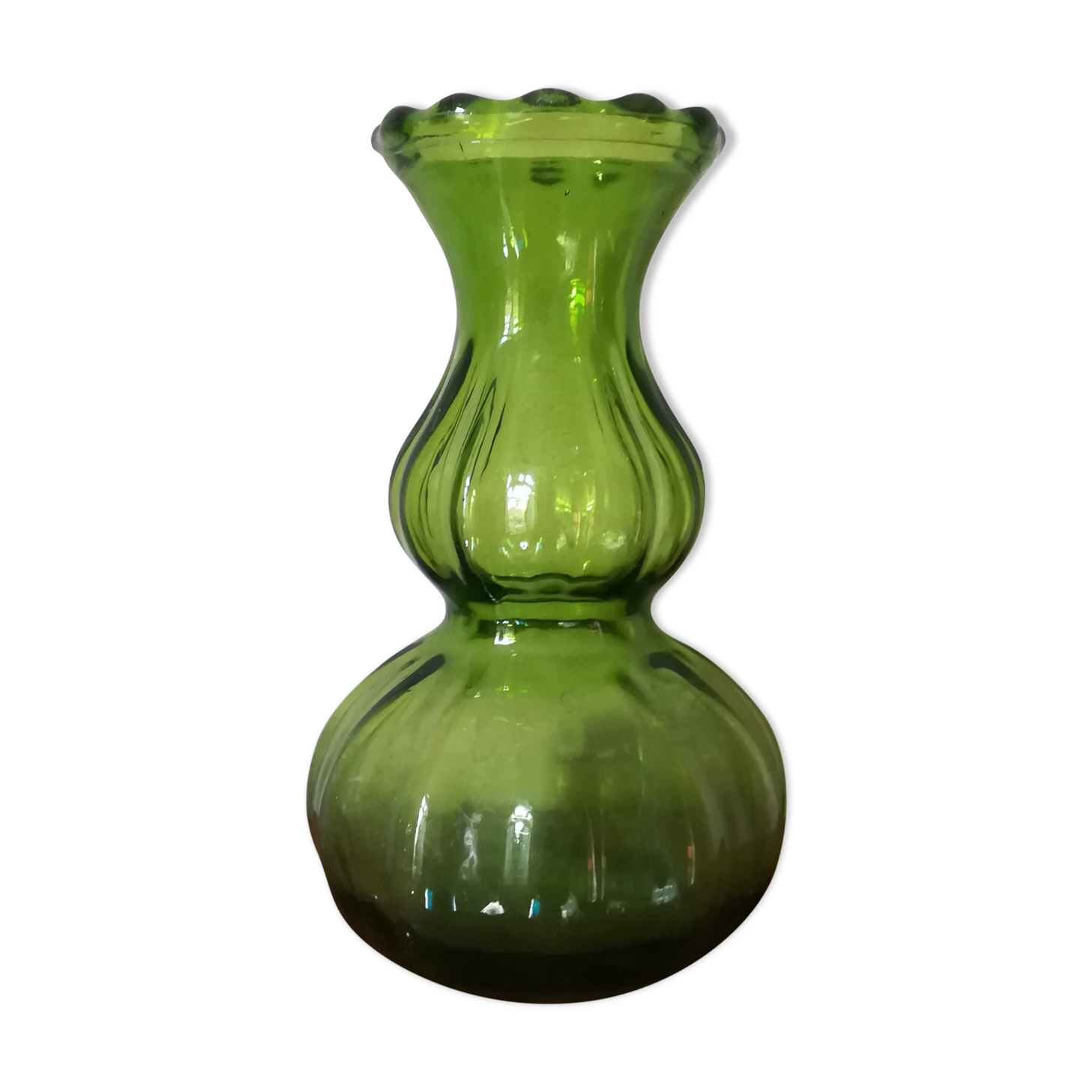 Green coloquinte vase