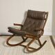 1960s Norwegian design rocking chair in teak, reference PAOLO.