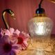Vintage amber glass tulip walker