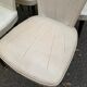 6 vintage Scandinavian chairs in solid wood and beige leather, circa 1960