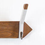 Art Deco Walnut Wall Coat Hanger, Spain, 1930's