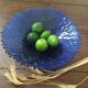 Cobalt blue glass dish