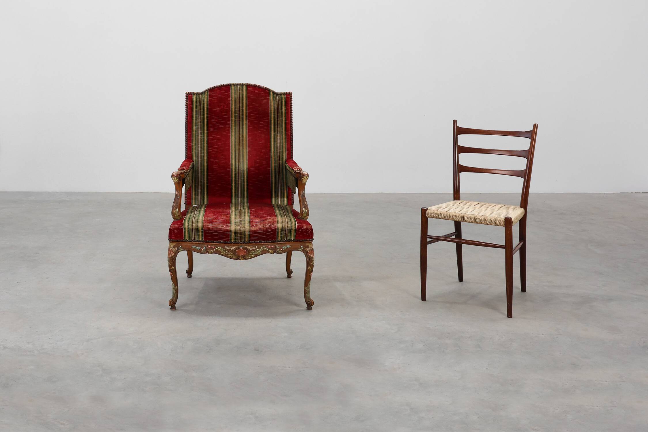 Fauteuil en chêne Louis XIV, France, 19e siècle