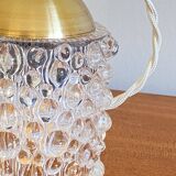 Lampe suspension baladeuse petit verre ancien transparent