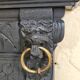1920s mirror in dark grey painted oak
