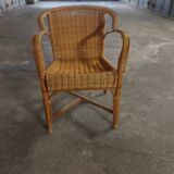 Vintage rattan armchair