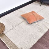 Mustards medium shaggy wool carpet , Hand made wool carpet