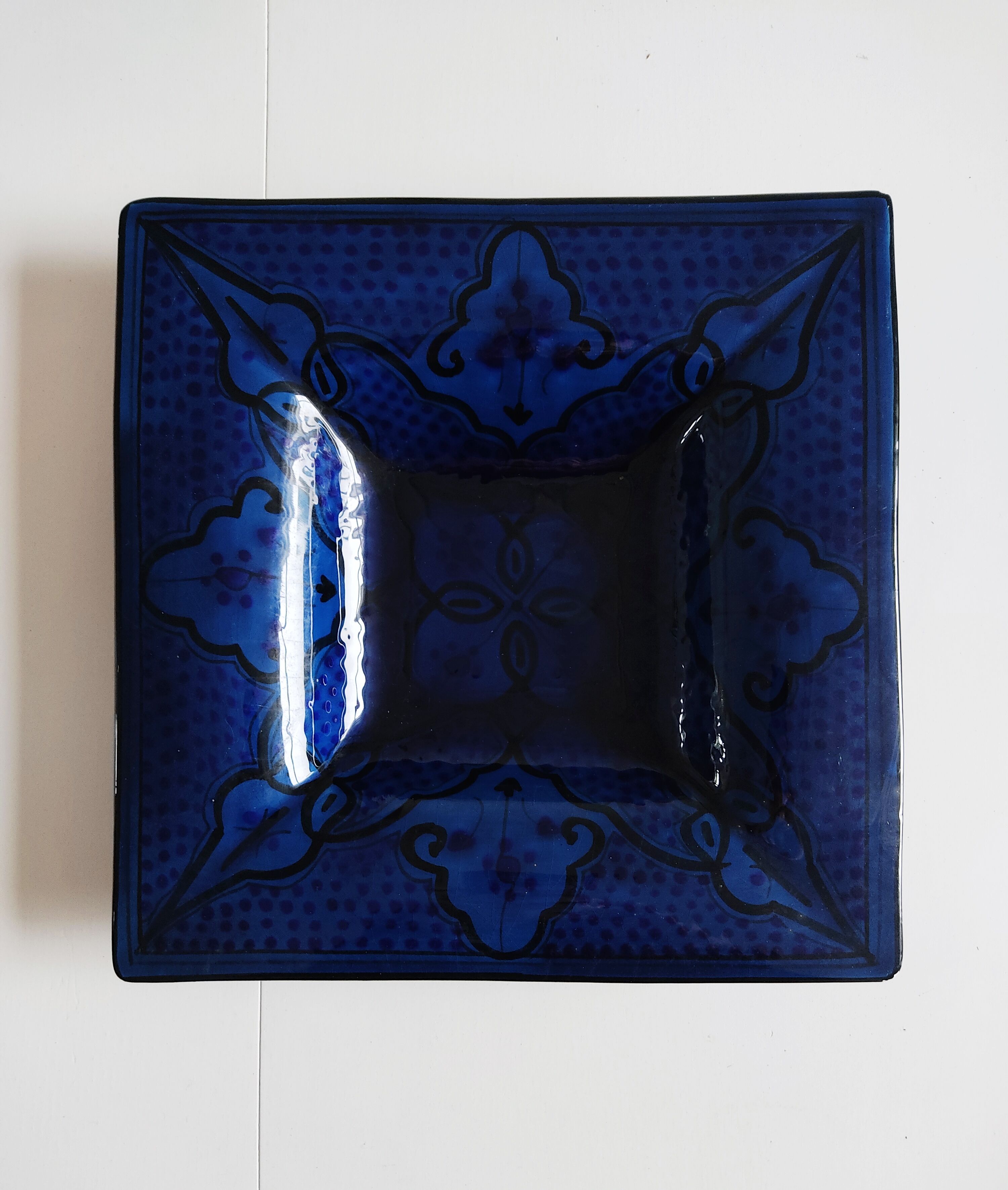 Empty square pocket oriental turkish ceramic