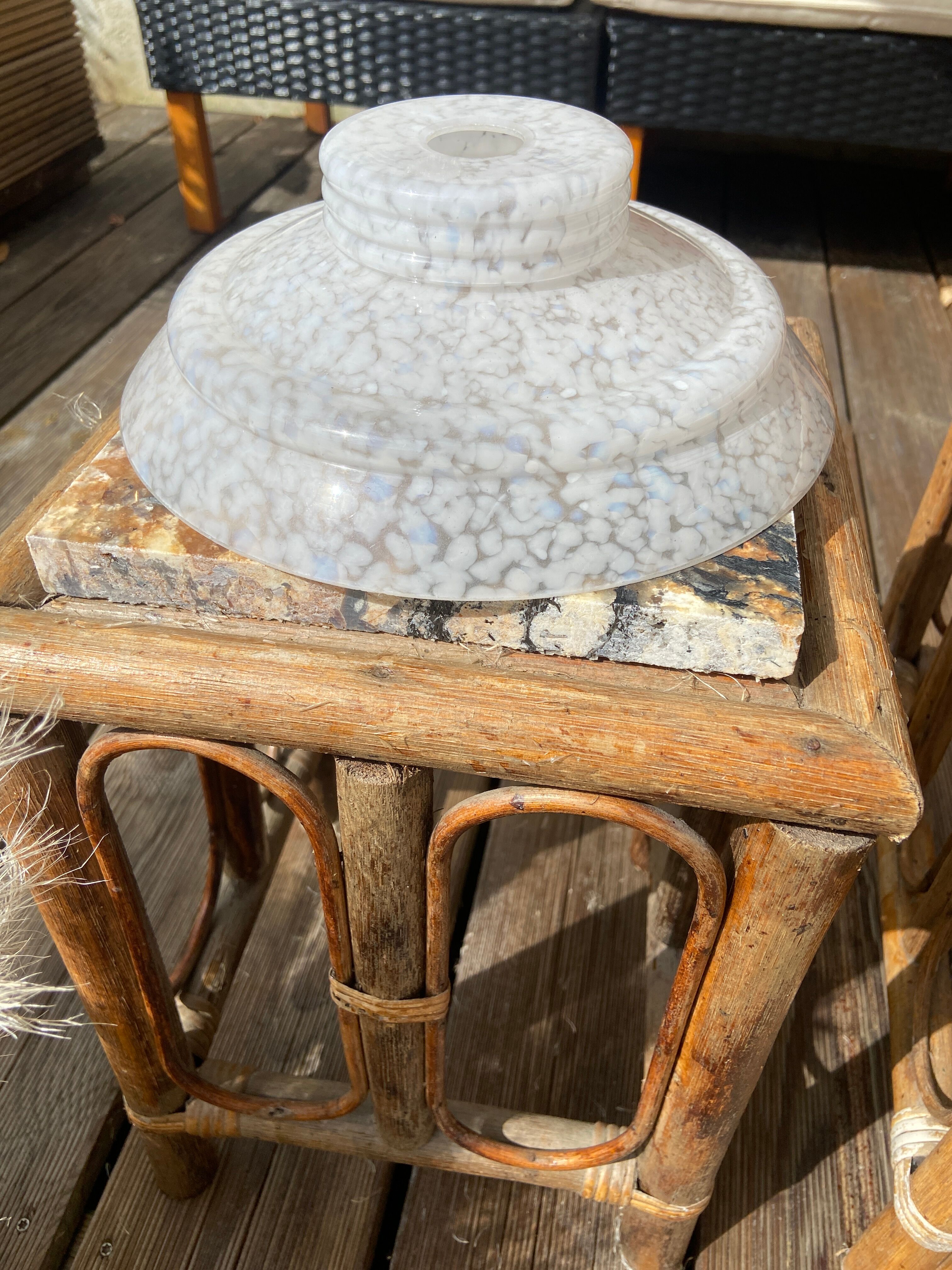 Lampshade glass of Clichy